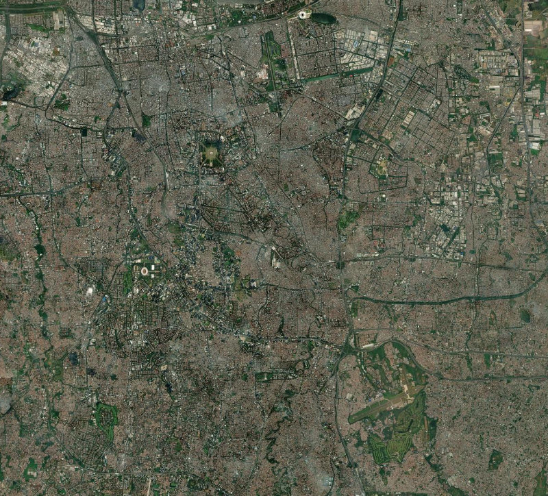 Satellite view of Jakarta, Indonesia